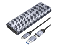 Akcesoria do dysków Orico Obudowa SSD M.2 NVMe, USB-C 40 Gbps, z wentylatorem, metalow ACOM2-U4-GY-BP